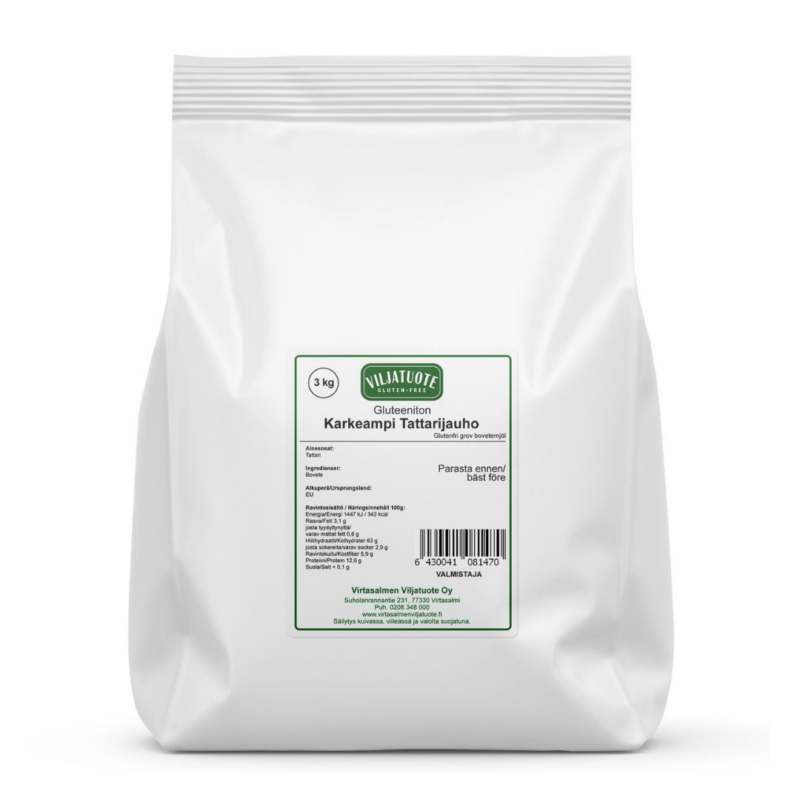 Gluteeniton Karkeampi Tattarijauho 3 kg